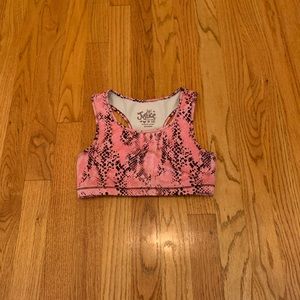 Pink Snake-print Justice Sports Bra